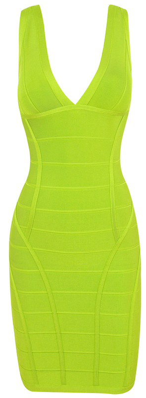 Robe Herve Leger Vert Pas Cher
